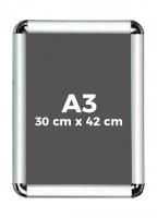 A3 (30 x 42 cm) Açılır Kapanır Alüminyum Çerçeve Rondo Köşe - DAACNG250A3R