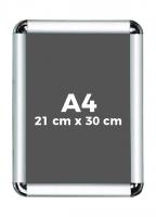 A4 (21 x 30 cm) Açılır Kapanır Alüminyum Çerçeve Rondo Köşe - DAACNG250A4R