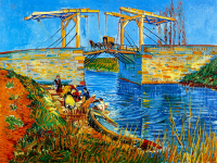 The Langlois Bridge at Arles with Women Washing - UR-C-135